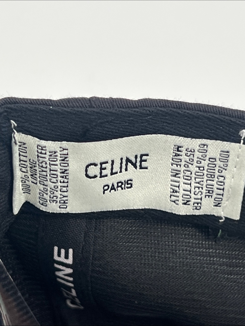 Black Baseball Cap with White Double-C Logo - Picture 7 of 9
